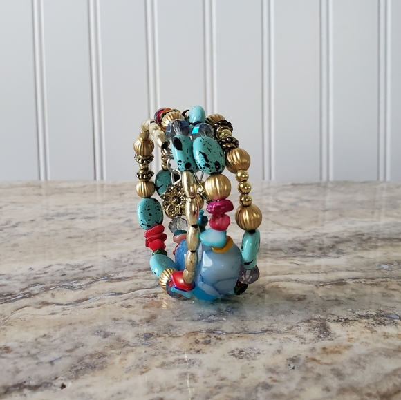 Winding Multi-Bead Bracelet - Picture 3 of 9